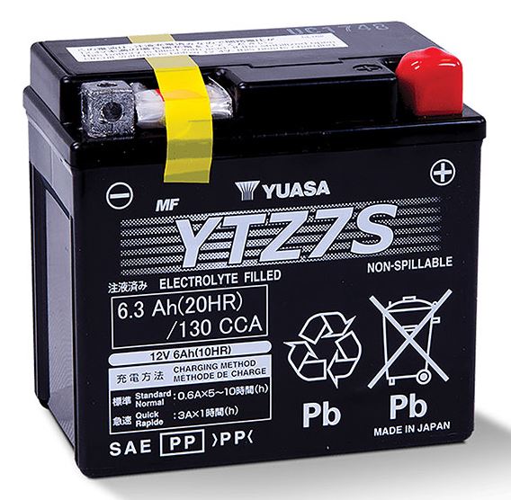 Batterie Yuasa YTZ activée en usine